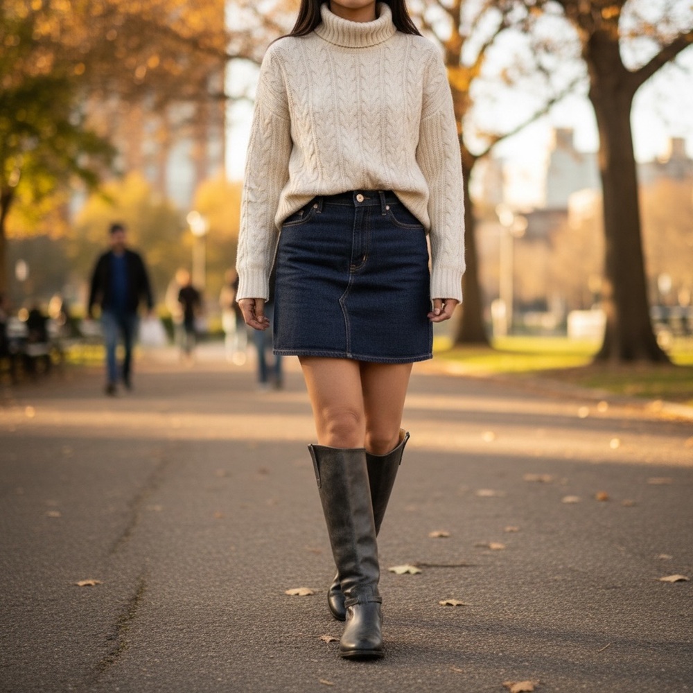 Frye Lindsay Vintage Plate Leather Knee-High Boot
